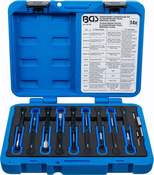 BGS Kabelverbinder-Lösewerkzeug-Satz für MAN, Volvo 14-tlg. 60150